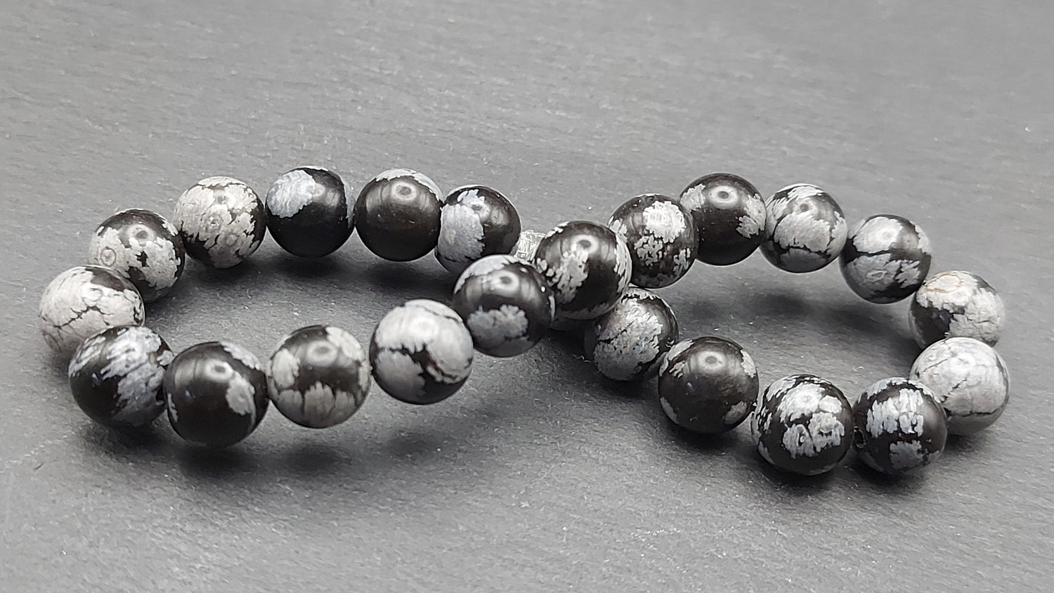 Bracelet Classique | Obsidienne Neige