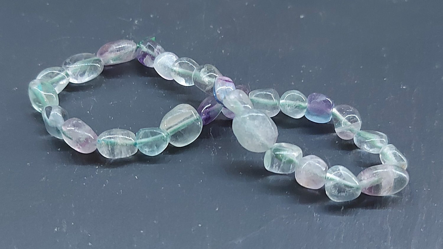 Bracelet mini pierres roulées | Fluorite