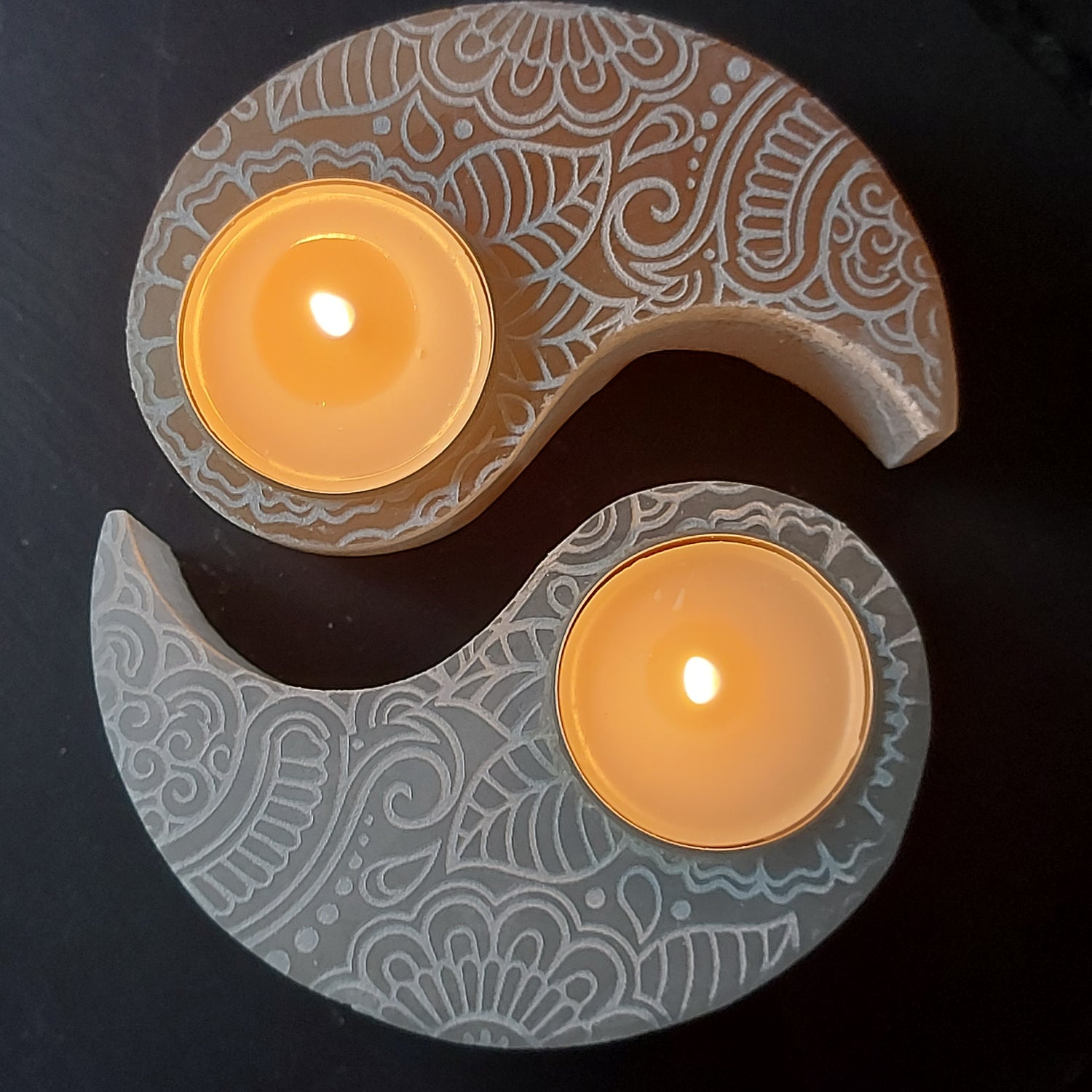 Bougeoir | Sélénite Yin Yang