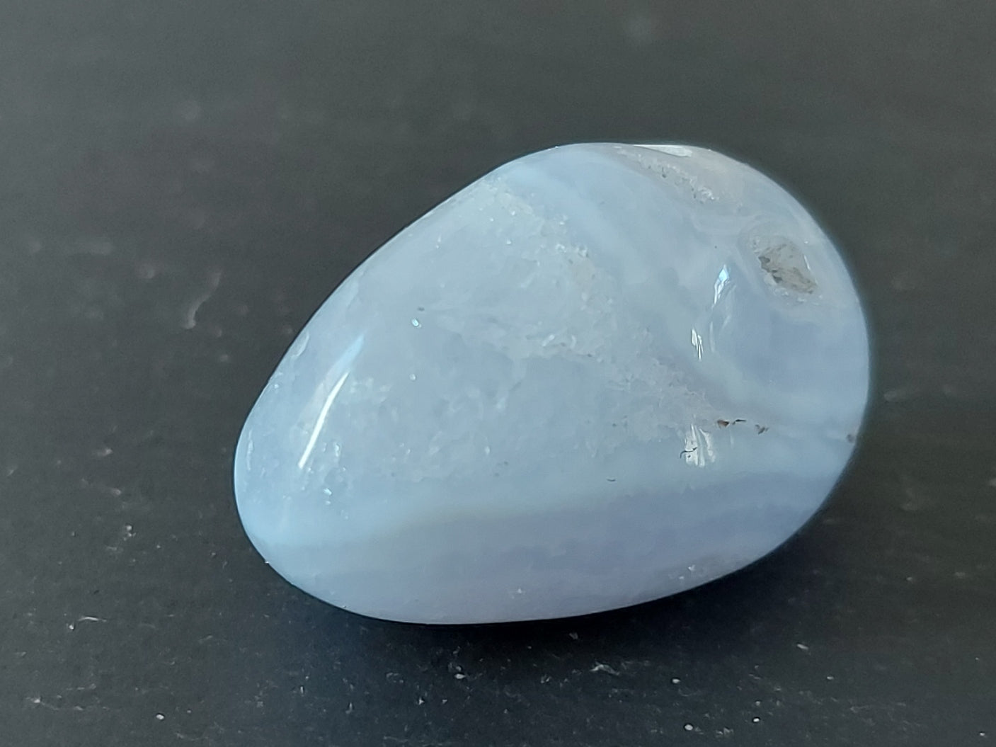 Pierre roulée | Calcédoine bleue