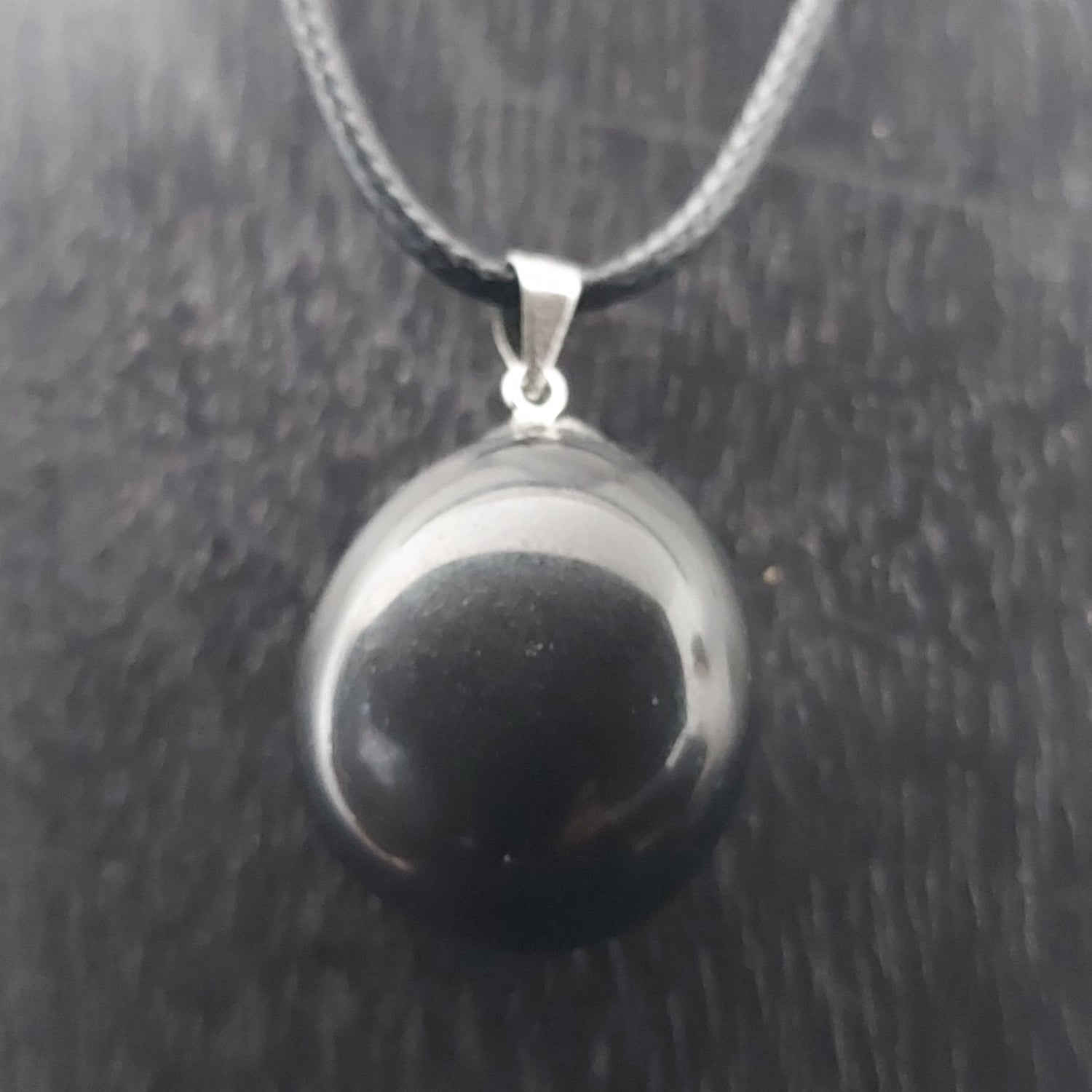 Pendentif Argent S925 | Obsidienne